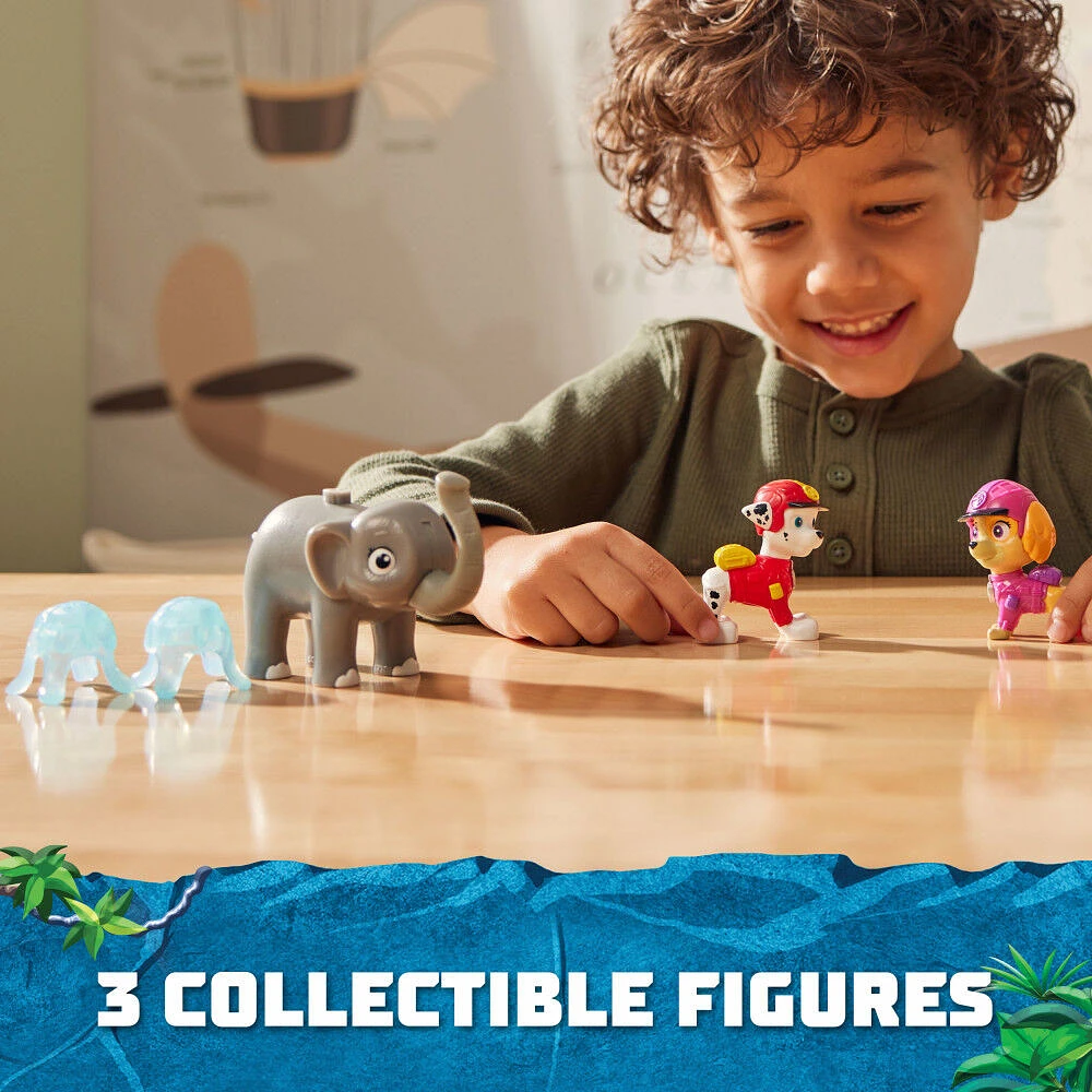 PAW Patrol: Jungle Pups Marshall, Skye & Elephant Action Figures with Projectile Launcher