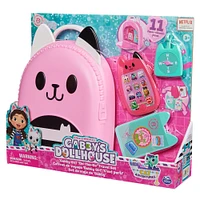 Gabby's Dollhouse, Coffret de voyage Gabby Girl C'est parti, jouets pour jeux de rôle de voyage, jouet passeport, jouet téléphone et charm boussole