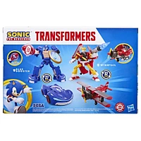 Transformers Collaborative Sonic the Hedgehog x Transformers, figurines Wingtail et Blue Booster