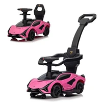 KidsVip Lamborghini Sian Pushcar / Poussette -Rose - Édition anglaise