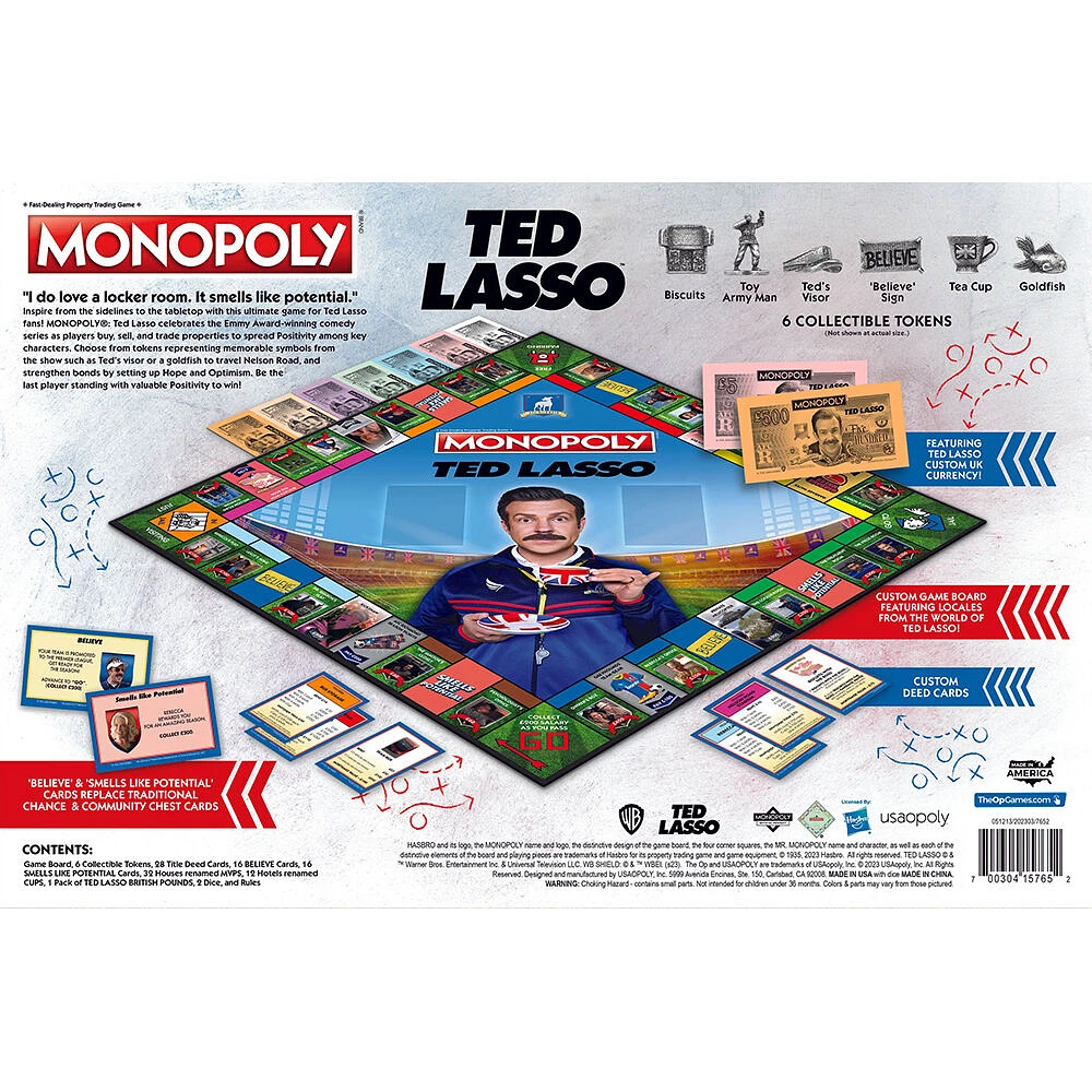 USAopoly MONOPOLY: Ted Lasso - Édition anglaise