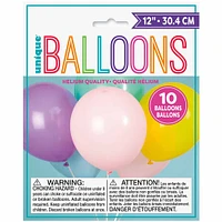 12" Latex Balloons, 10 pieces