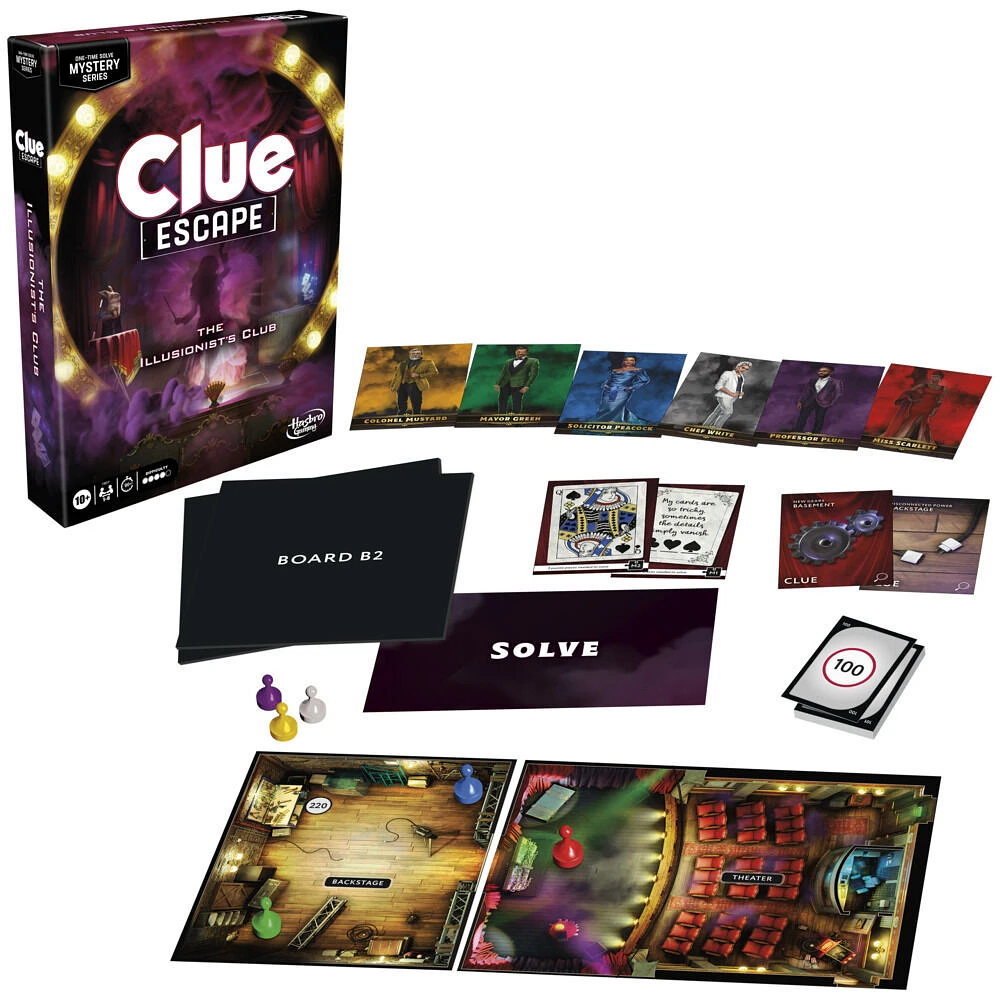 Clue Escape : Le Club des Illusionnistes, jeu d'enquête façon Escape Game - Édition anglaise