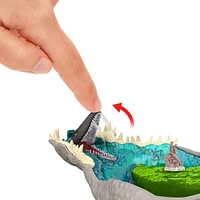 Jurassic World Rebirth Micro Adventure Playset Spinosaurus Head, Interactive Features & Figures
