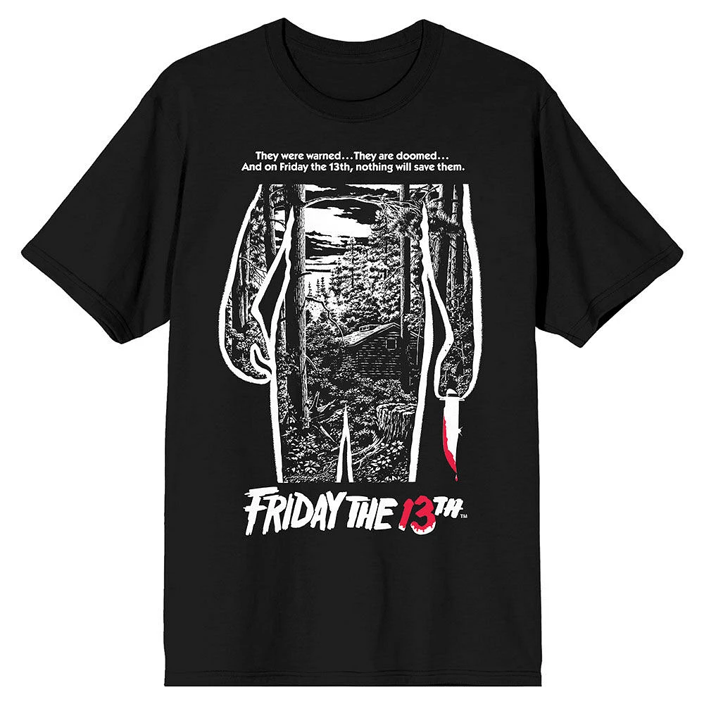 Friday the 13th Movie Poster Noir T-Shirt