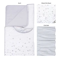 Literie De Berceau 3 Pièces Lune Et Étoiles Saupoudrées Par Trend Lab