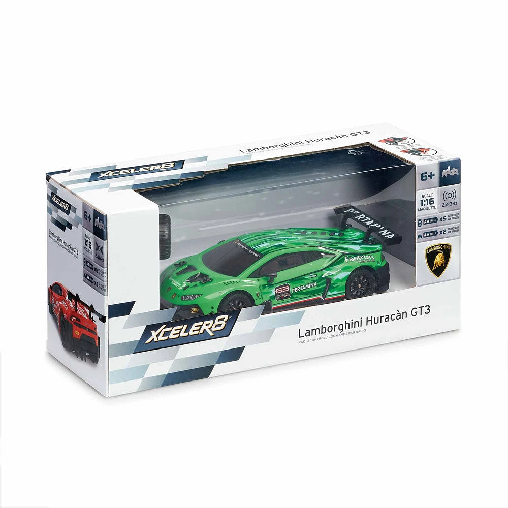 Voiture téléguidée Xceler8 Lamborghini Huracán GT3 à l'échelle 1:16 - Notre exclusivité - Les couleurs peuvent varier