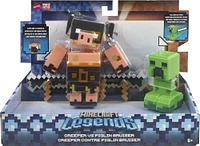 Minecraft Legends Figurines Creeper Contre Piglin Bruiser