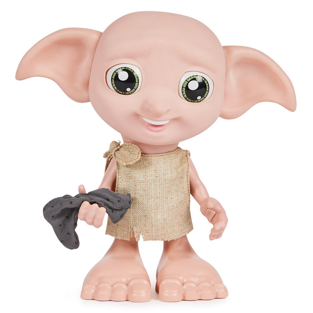 Wizarding World Harry Potter, Poupée interactive Magical Dobby avec chaussette, plus de 30 sons et répliques, 21,6 cm