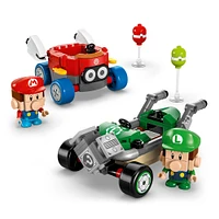 LEGO Super Mario: Mario Kart Baby Mario vs. Baby Luigi - Nintendo Mario Kart Toy for Fans - 72034