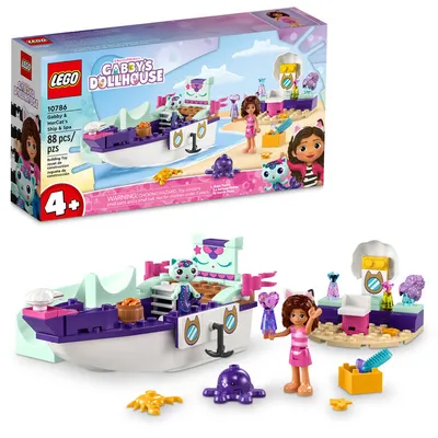 LEGO Gabby & MerCat's Ship & Spa 10786 Building Toy Set (88 Pieces)