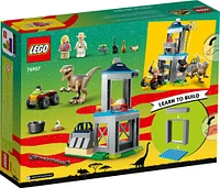 LEGO Jurassic Park Velociraptor Escape 76957 Building Toy Set (137 Pieces)