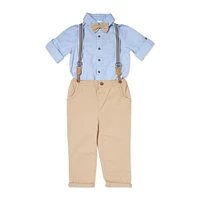 Little Gent Suspender Bowtie Set: Blue