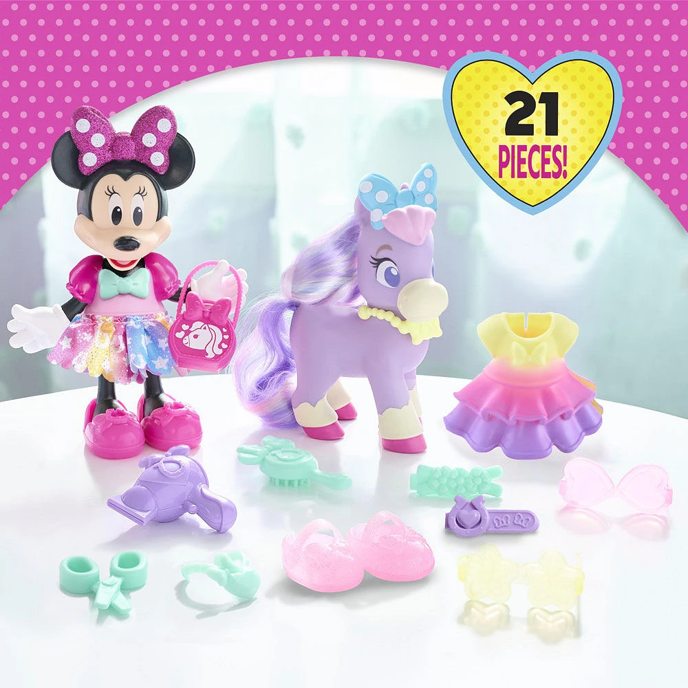 Disney Junior Minnie Mouse Groom & Glam Pony Set