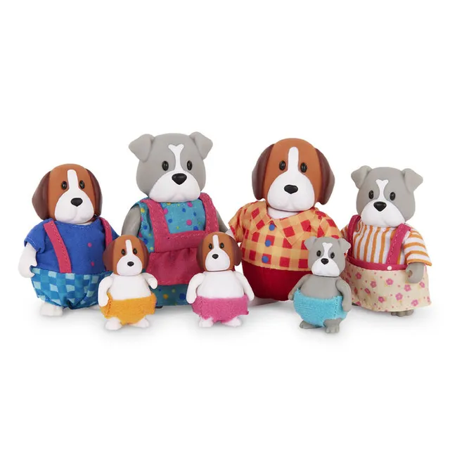 Digglesby Dog Family, Animal Figurine Set