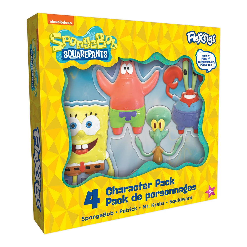 Flexfigs - Nickeloean Spongebob & Friends 4-Pack (Series 1)