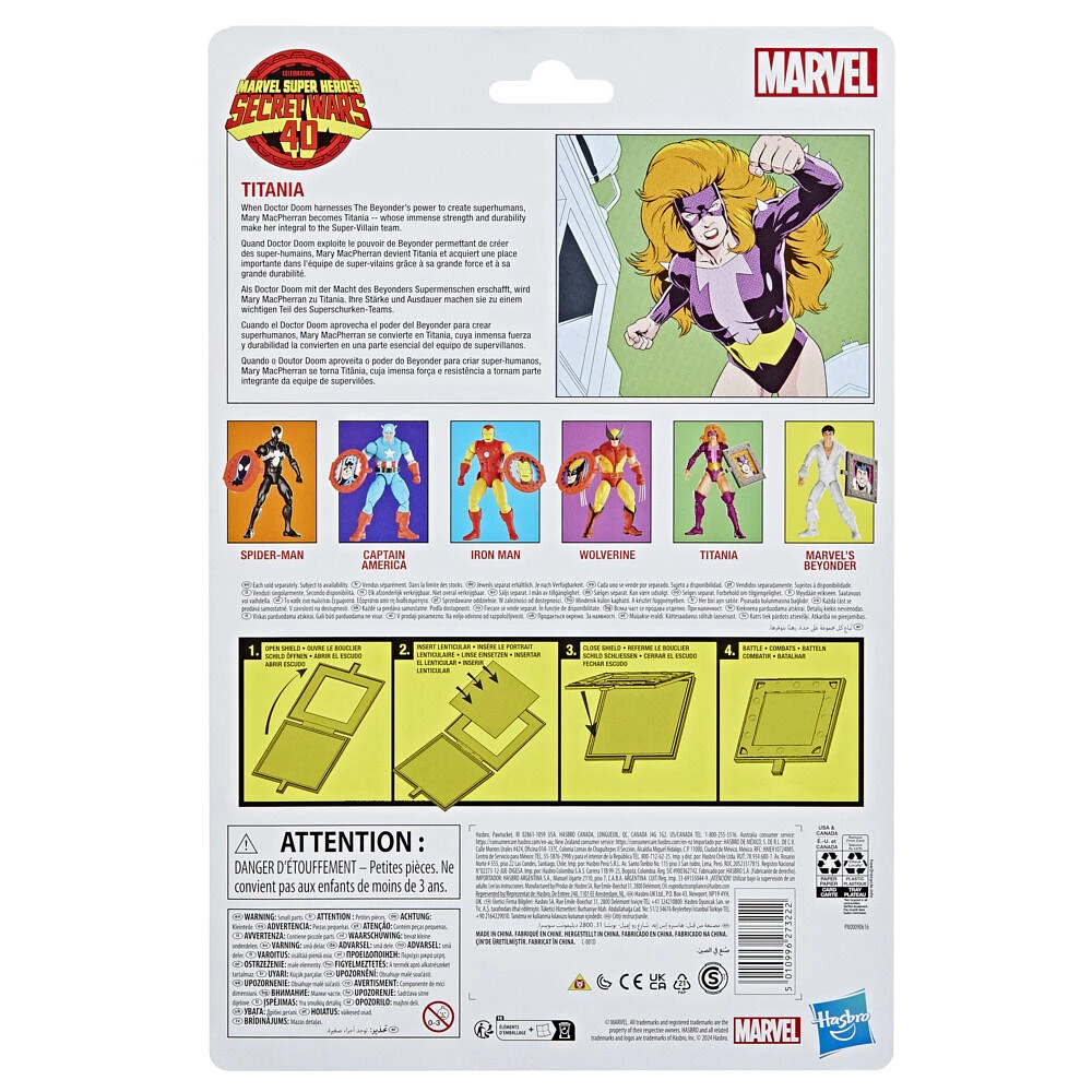 Marvel Legends Series Titania, Retro Marvel Super Heroes Secret Wars Comics Collectible 6 Inch Action Figure