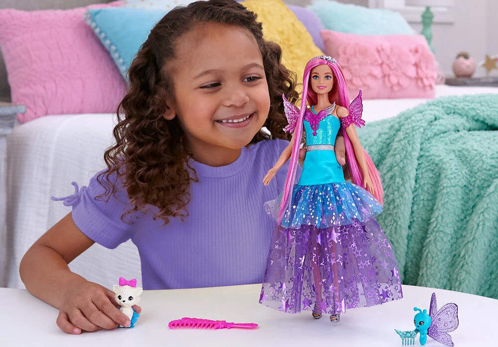 Barbie-A Touch of Magic-Malibu-Poupée avec 2 animaux féeriques