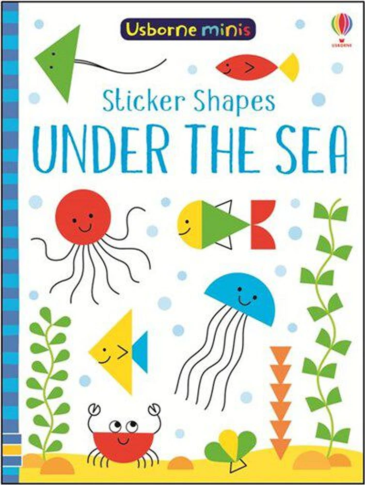 Usborne Minis: Sticker Shapes Under The Sea - Édition anglaise