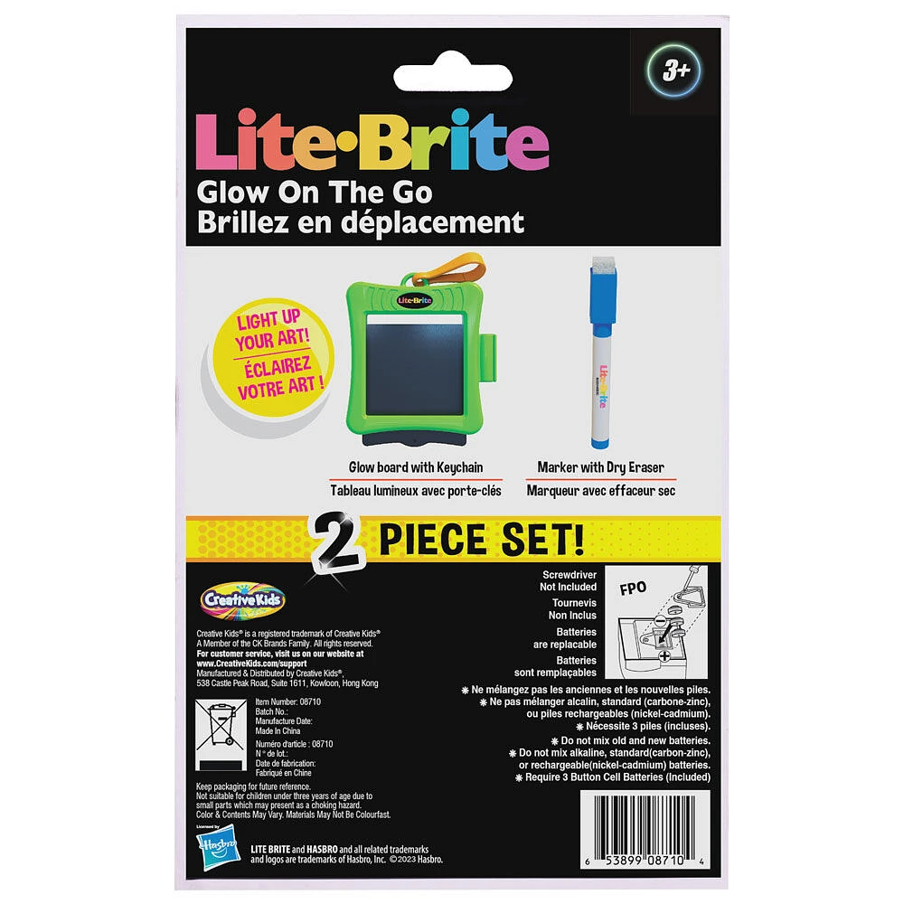 Tableau accrochable Glow and Go Lite Brite