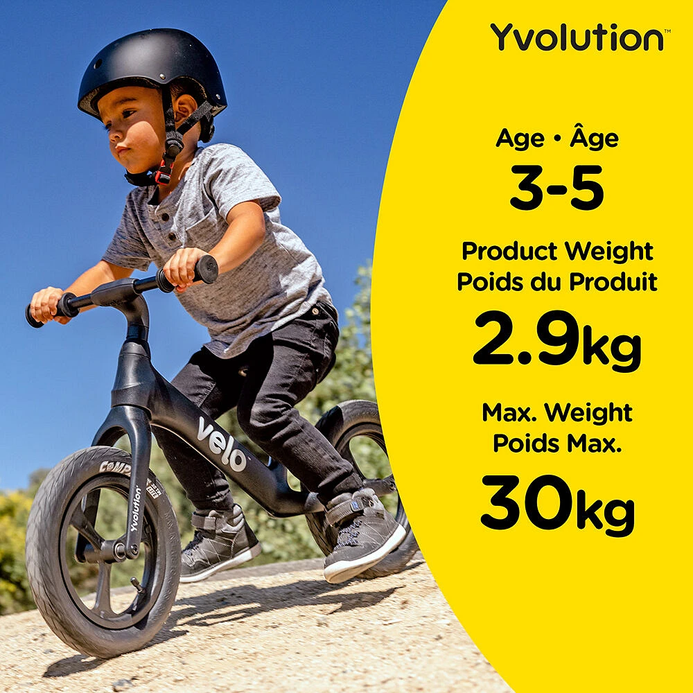 Yvolution Velo Pro Balance Bike - Black