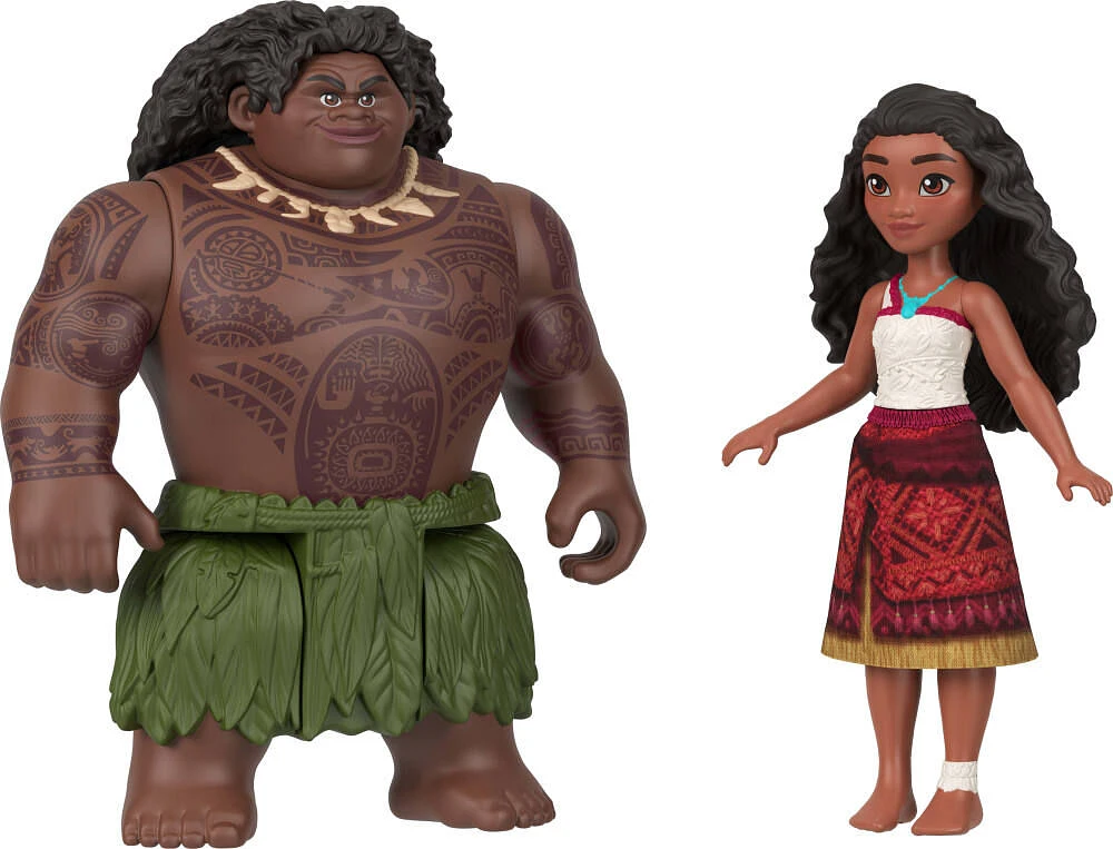 Disney Moana 2 Moana & Maui Ocean Adventures 2-Pack Small Dolls & Accessory Set