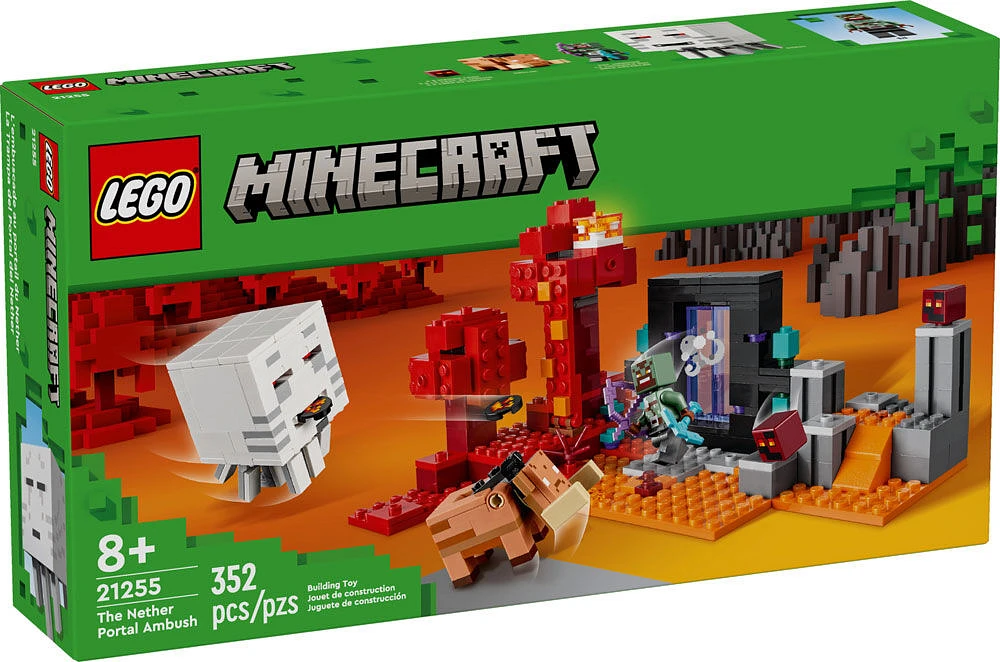 LEGO Minecraft L'embuscade au portail du Nether 21255