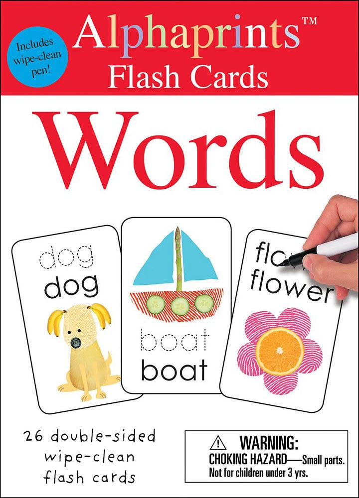 Alphaprints: Wipe Clean Flash Cards Words - Édition anglaise