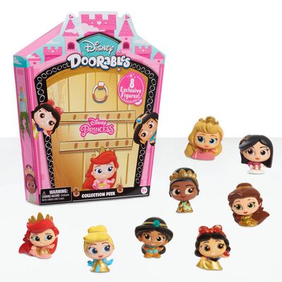 Disney Doorables Glitter and Gold Princess Collection Peek, Includes 8 Exclusive Mini Figures, Styles May Vary