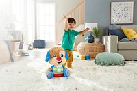 Fisher-Price - So Big Puppy Toddler Learning Toy, Plush Dog with Music Sounds and Educational Content, Laugh and Learn - French Version