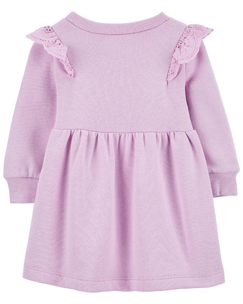 Carter's Long Sleeve Fleece Dress Purple