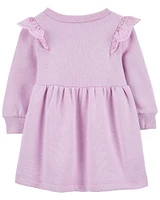 Carter's Long Sleeve Fleece Dress Purple