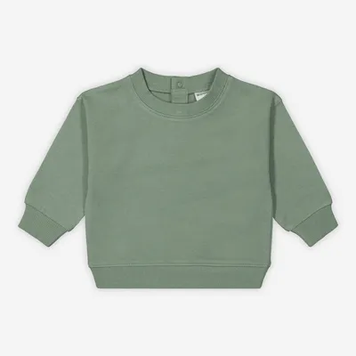 Rococo Kids Long Sleeve Sweatshirt Olive