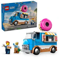 LEGO City Donut Truck Building Toy - Mobile Donut Stand with 2 Minifigures and Other Accessories - 60452