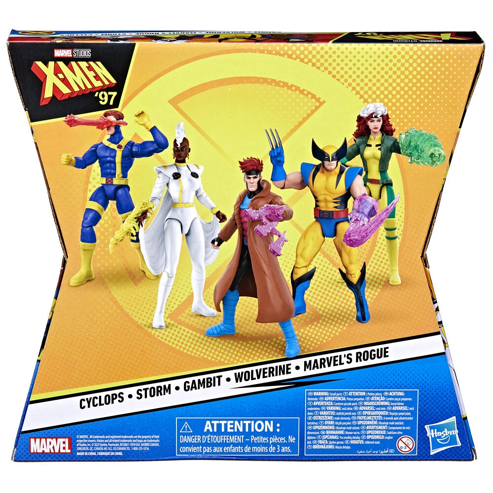 Marvel Studios X-Men '97, pack d'équipe de 5 figurines de 10 cm avec accessoires, jouets de super-héros - Notre exclusivité