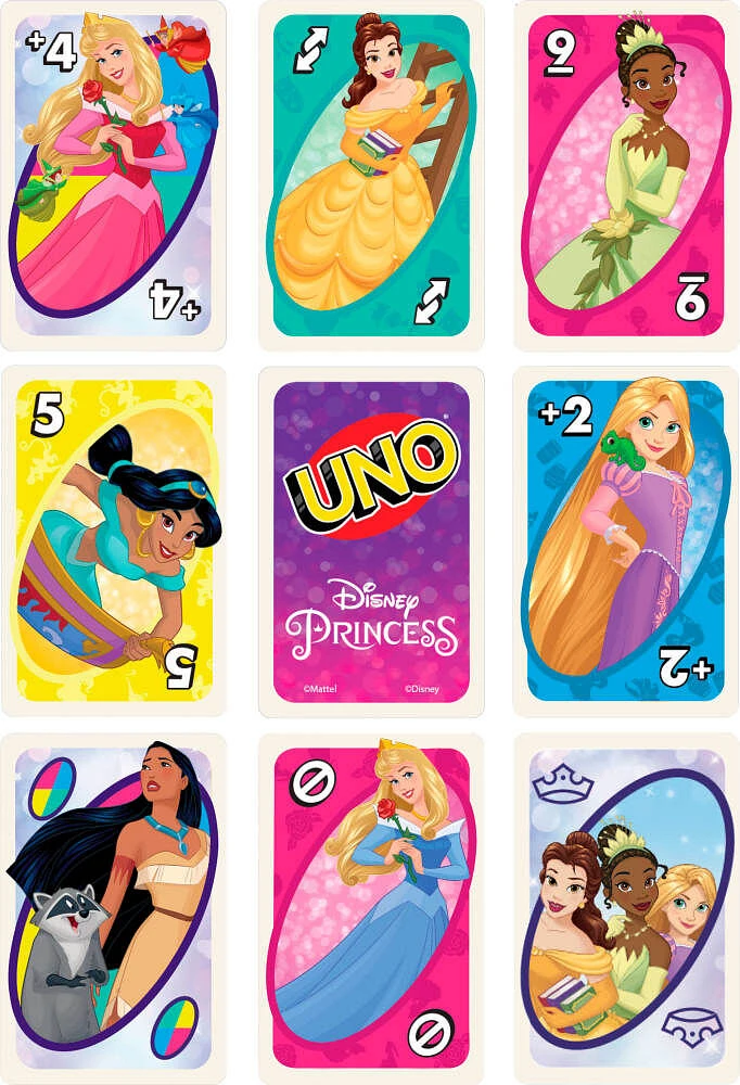 UNO Disney Princesses Matching Card Game, 112 Cards