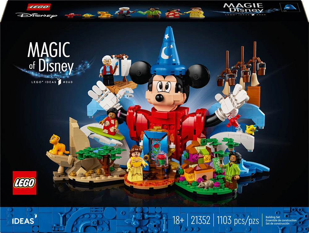 LEGO Ideas Magic of Disney Building Set, Collectible Display Model, Classic Disney Gift for Adults, 21352