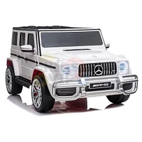 KidsVip 24V Enfants et Tout-Petits Mercedes G Series 4x4 Voiture Eléctrique avec Commande à Distance - Blanc - Édition anglaise