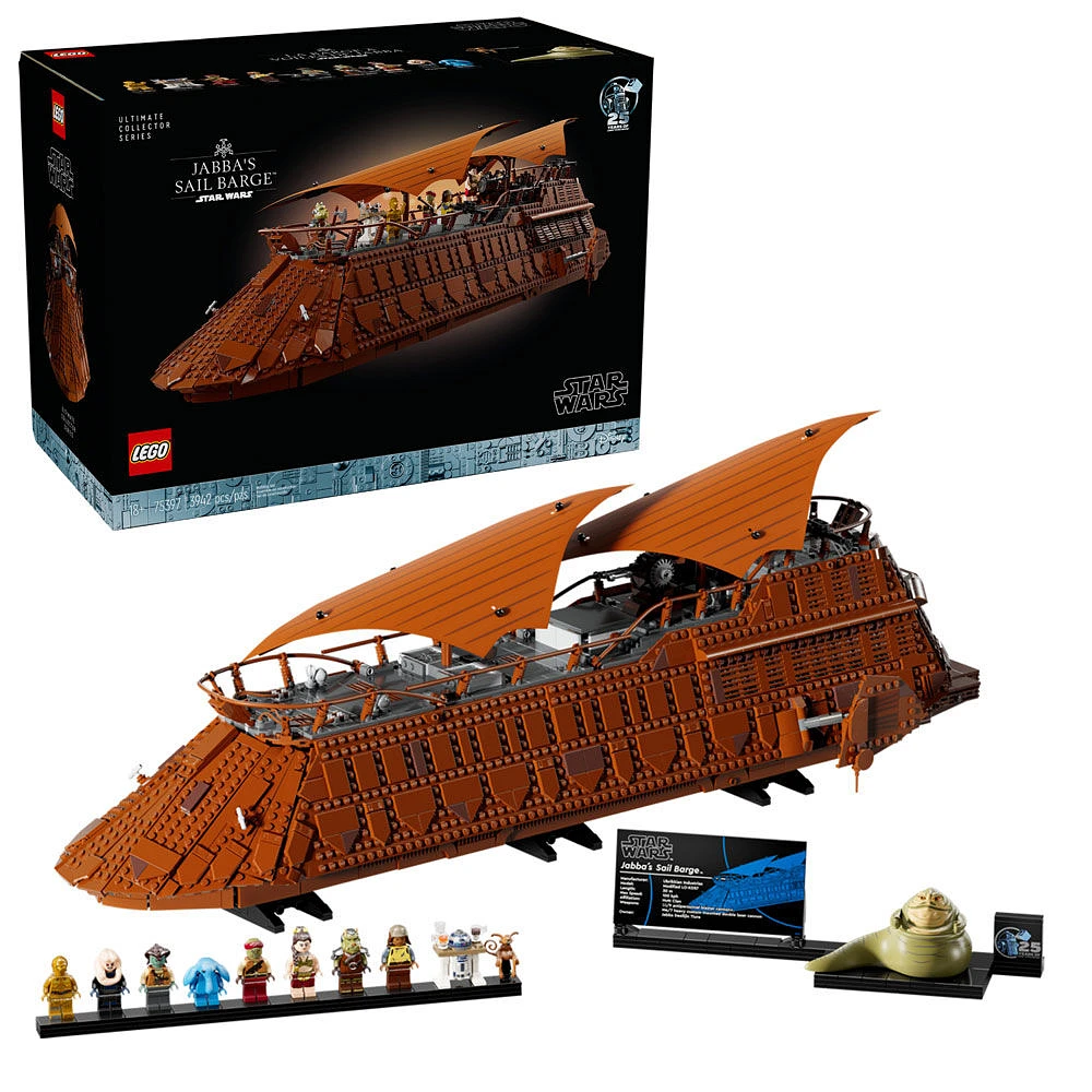 LEGO Star Wars La barge à voiles de Jabba Ensemble à exposer de la série de collection suprême pour les adultes 75397