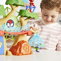 Marvel Spidey and His Amazing Friends Dino-Webs Treehouse Super Hero Playset