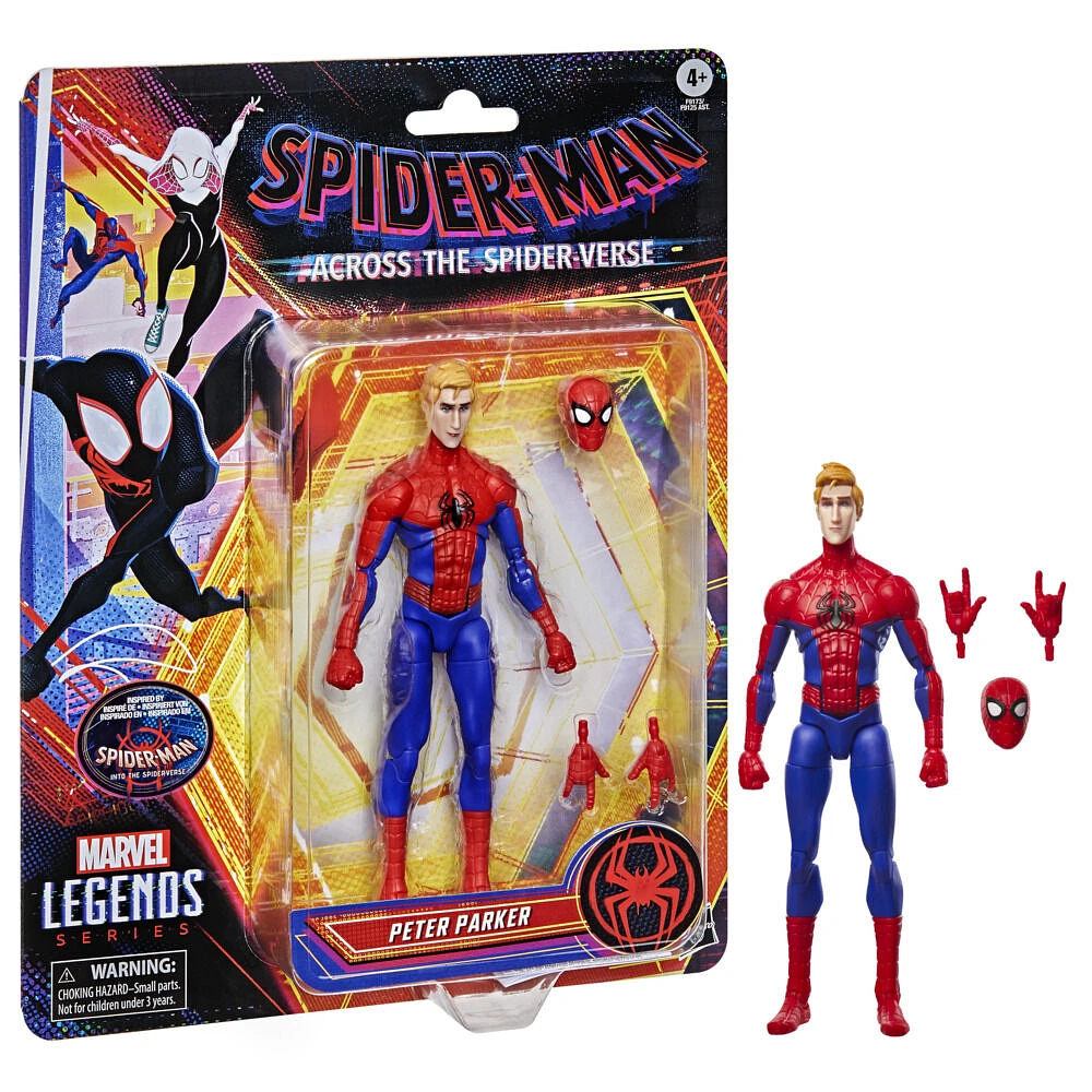 Marvel Legends Series Peter Parker, Spider-Man: Into the Spider-Verse Collectible 6 Inch Action Figure