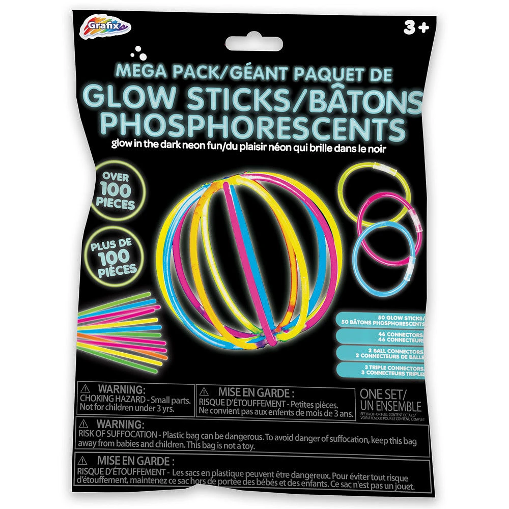 Grafix - Mega Pack 50 Pc. Glow Sticks