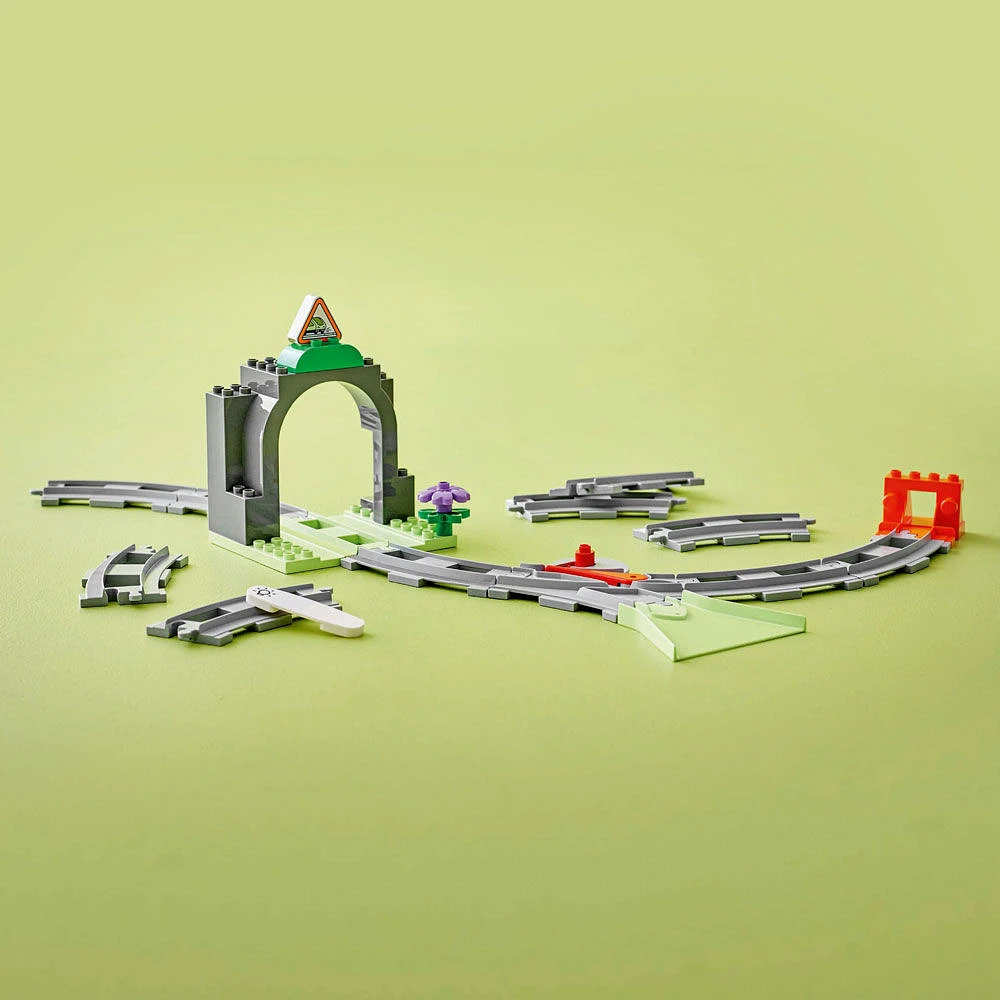 LEGO DUPLO Town Train Tunnel and Tracks Expansion Set - 10 Extra Pieces of Train Tracks - 10425