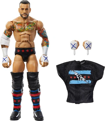 WWE Elite CM Punk Action Figure, Series #115 6-inch Collectible with Articulation & Accessories