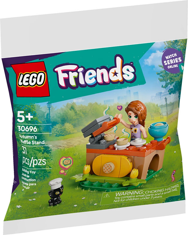 LEGO Friends Autumn's Waffle Stand - Includes Autumn Minidoll and Pluto the Cat - Travel Toy for Kids - 30696