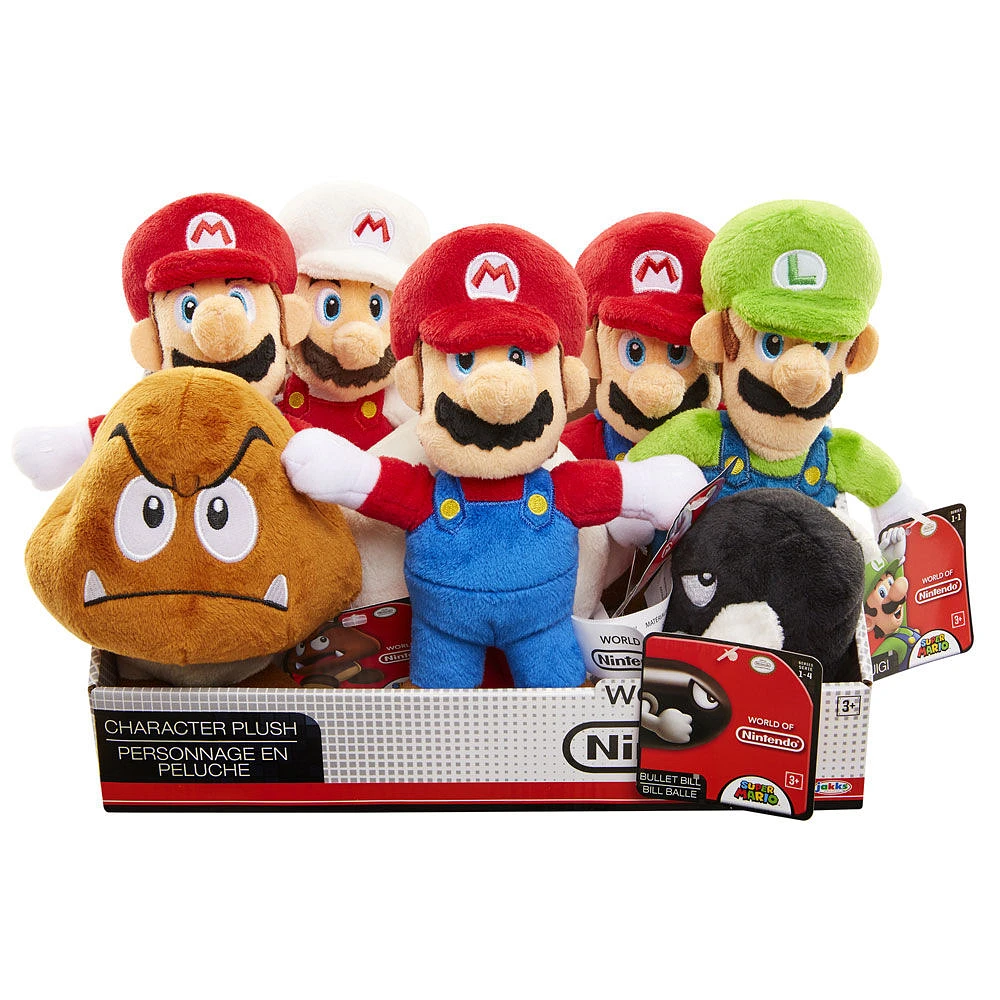 M2-World of Nintendo Mario Bros U Plush - Mario