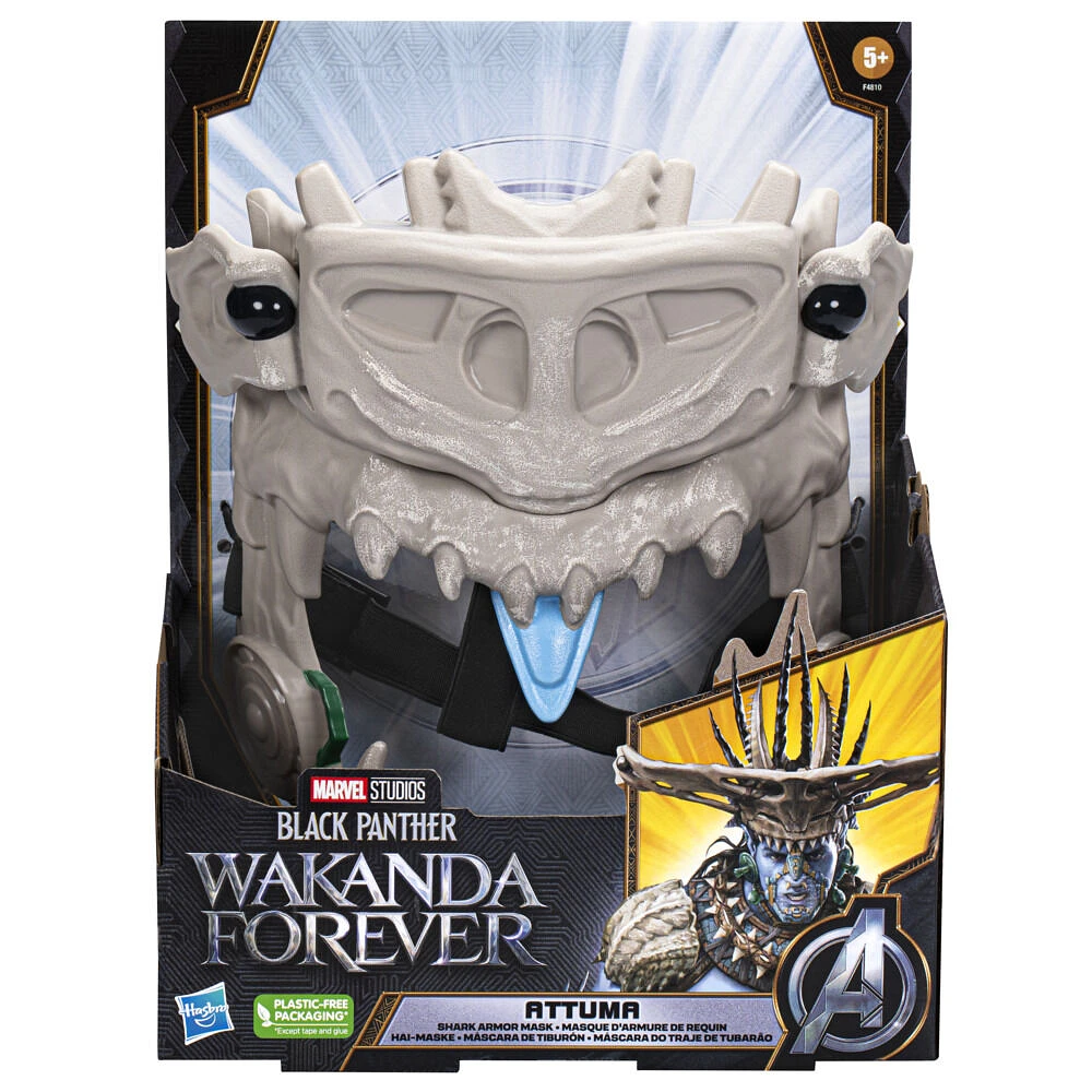 Marvel Studios' Black Panther: Wakanda Forever Attuma Shark Armor Mask Role Play Toy with Hammerhead Expansion Feature