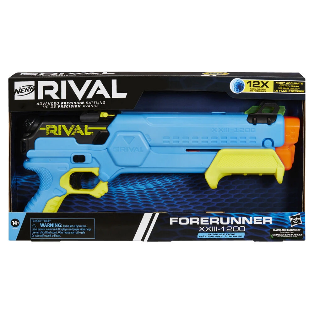 Nerf Rival Forerunner XXIII-1200 Nerf Blaster, 12 Round Capacity, 12 Nerf Rival Accu-Rounds, Most Accurate Nerf Rival System, Adjustable Sight