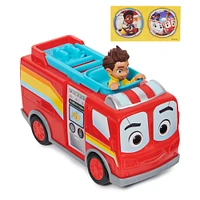 Disney Junior Firebuds, Camion de pompier Bo et Flash à rétrofriction et roue arrière