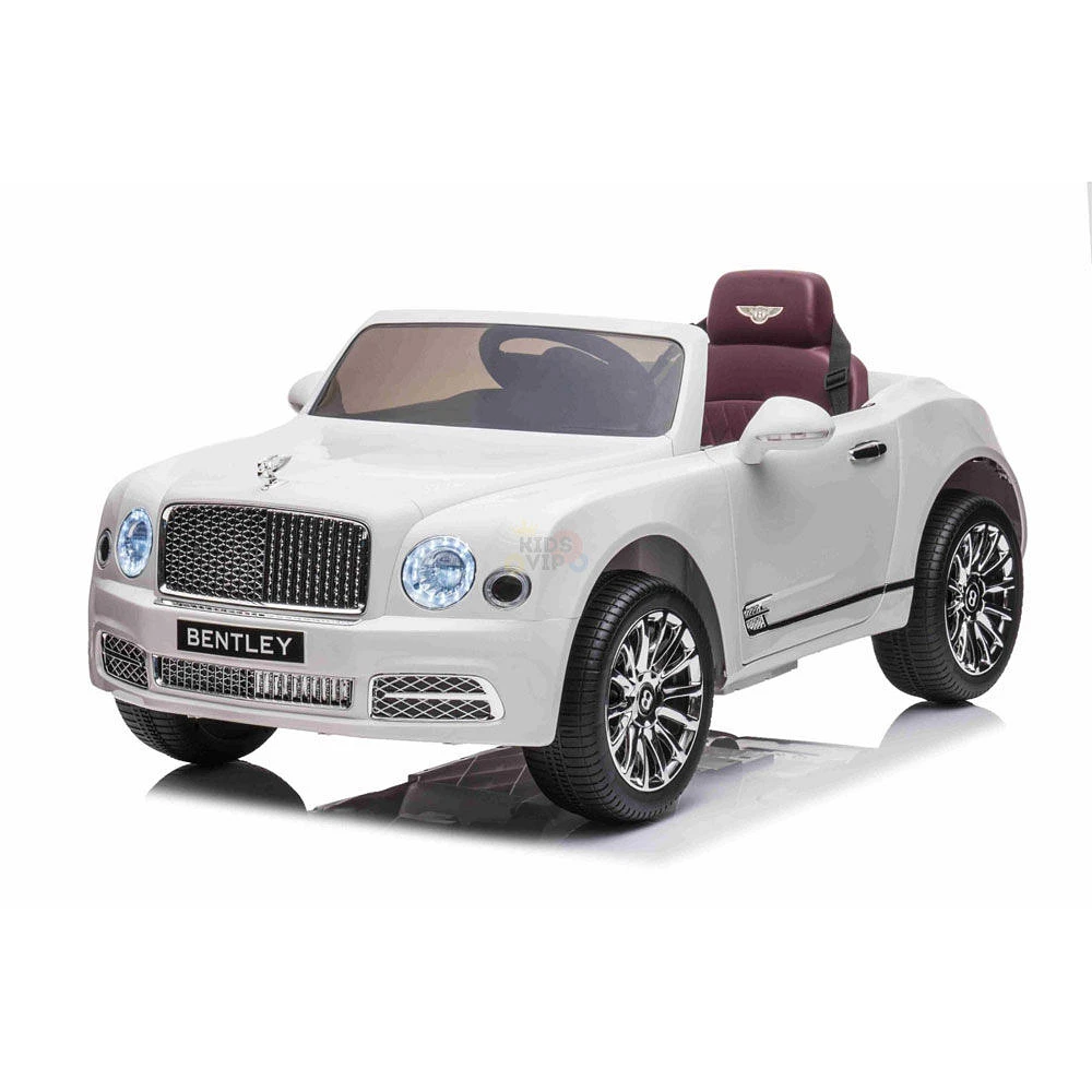 KidsVip 12V Bentley Mulsanne W/ RC- White